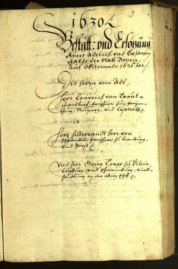 Civic Archives of Bozen-Bolzano - BOhisto Minutes of the council 1630 