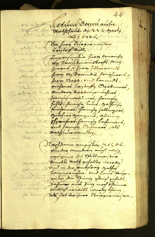 Civic Archives of Bozen-Bolzano - BOhisto Minutes of the council 1630 