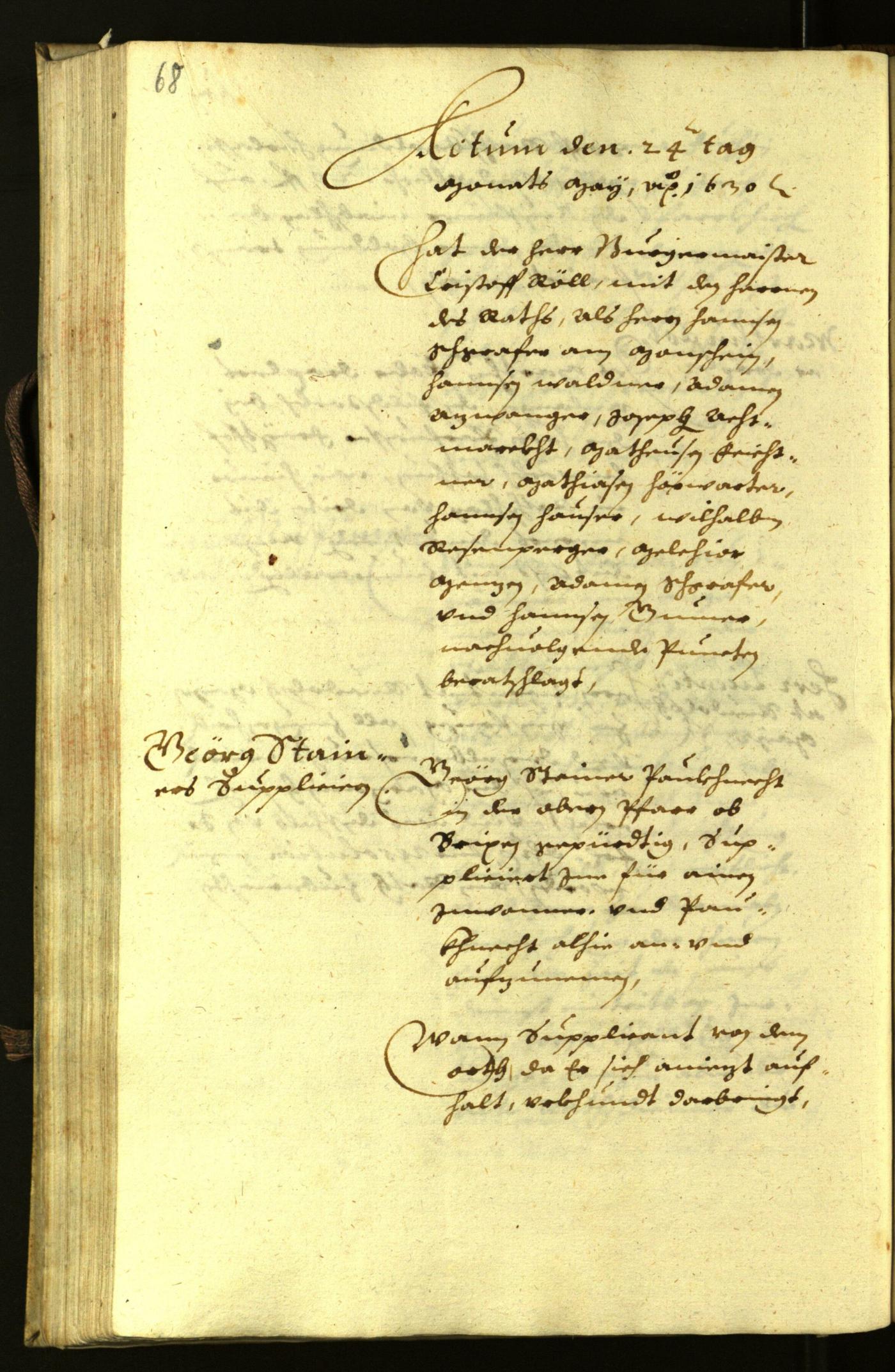 Civic Archives of Bozen-Bolzano - BOhisto Minutes of the council 1630 