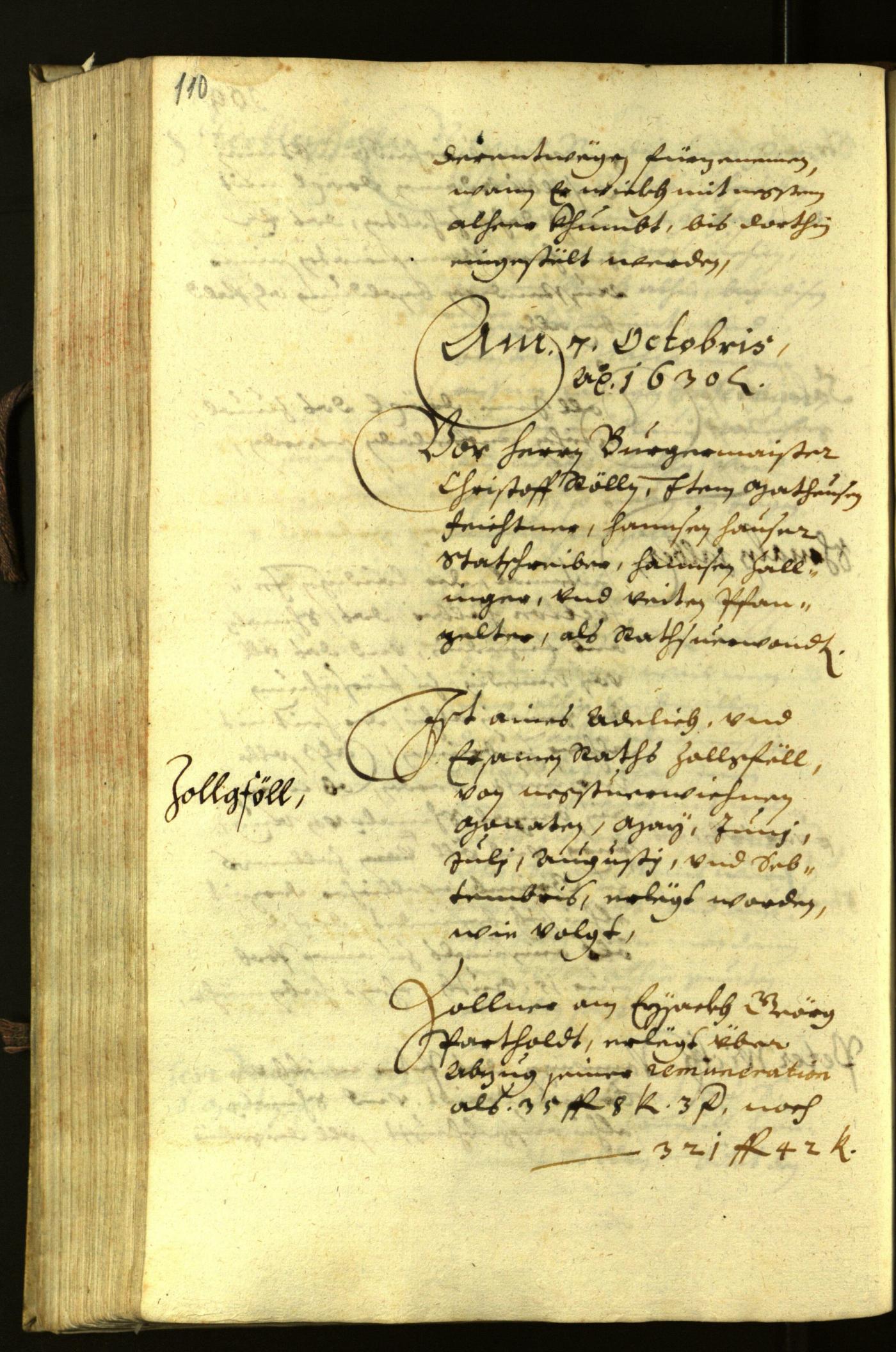 Stadtarchiv Bozen - BOhisto Ratsprotokoll 1630 