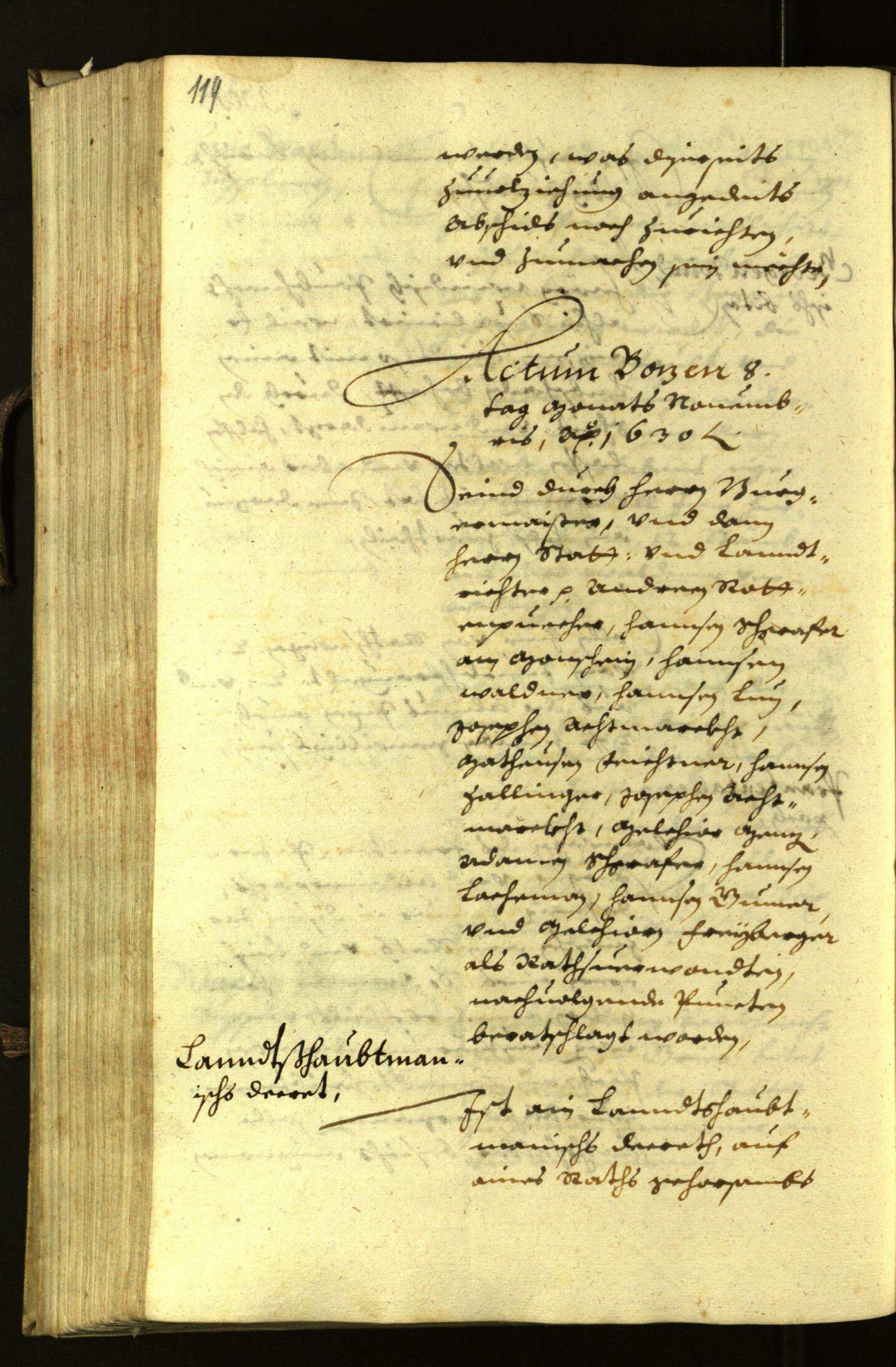 Stadtarchiv Bozen - BOhisto Ratsprotokoll 1630 