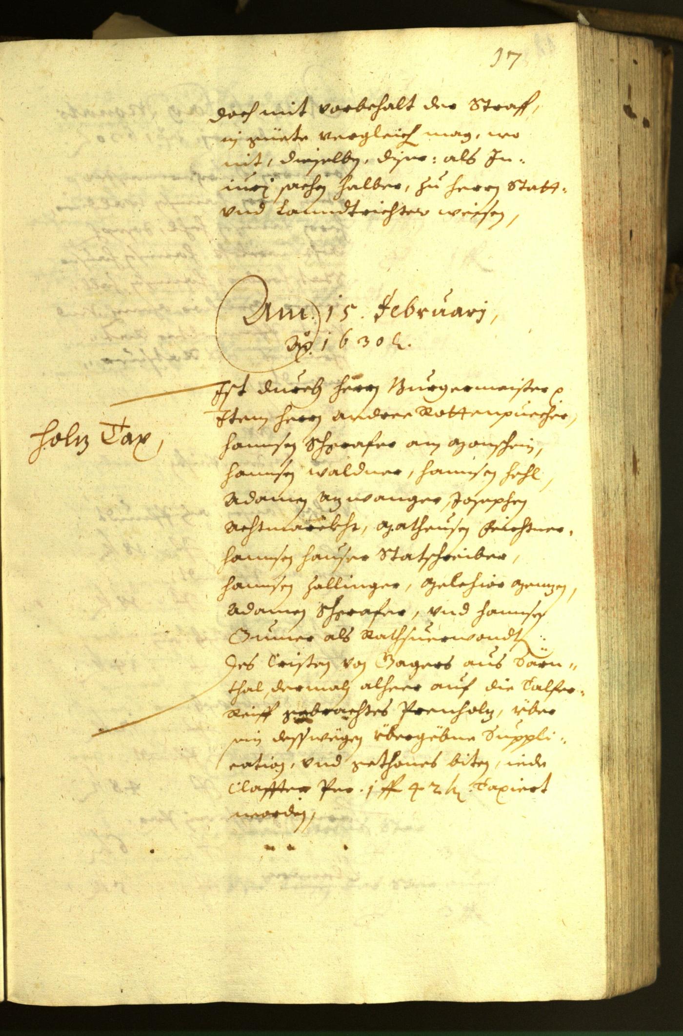 Civic Archives of Bozen-Bolzano - BOhisto Minutes of the council 1630 