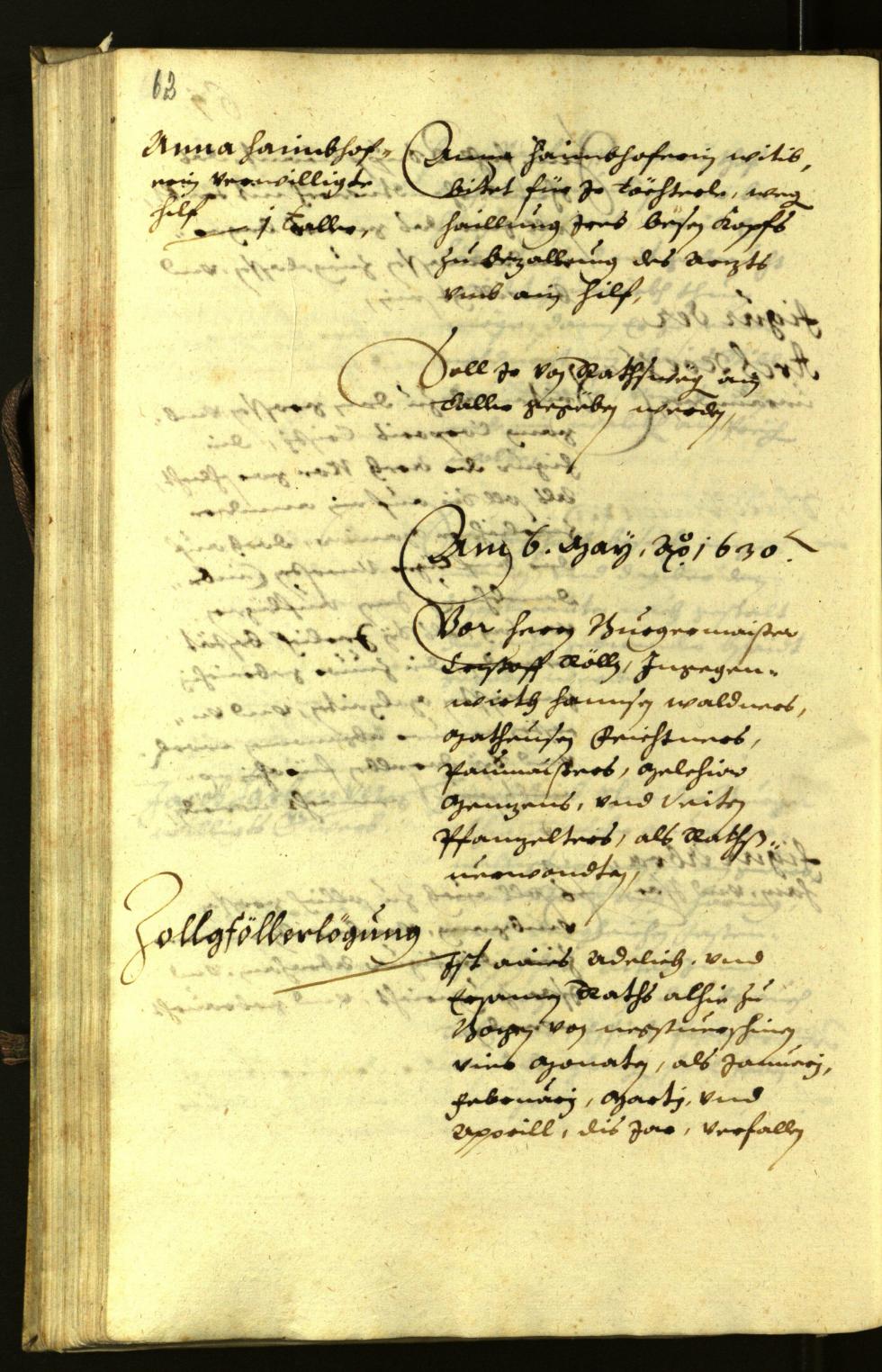 Stadtarchiv Bozen - BOhisto Ratsprotokoll 1630 