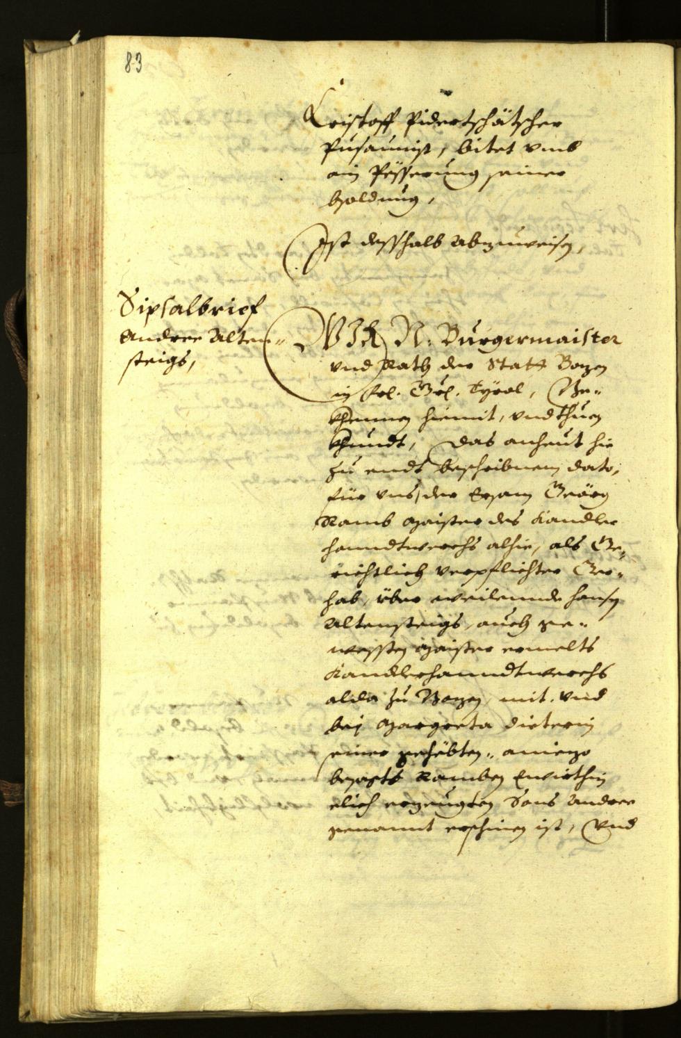 Civic Archives of Bozen-Bolzano - BOhisto Minutes of the council 1630 