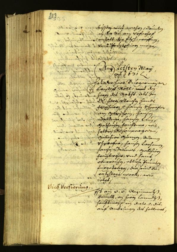 Archivio Storico della Città di Bolzano - BOhisto protocollo consiliare 1631 