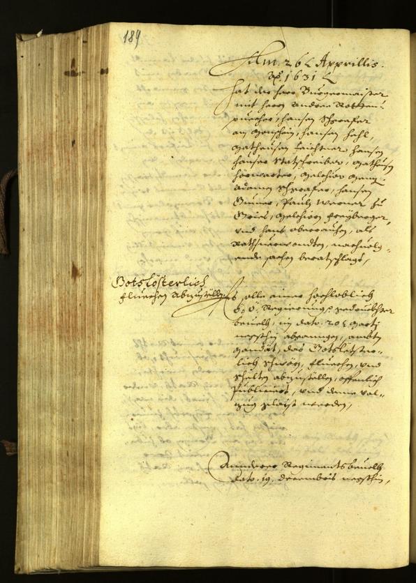 Archivio Storico della Città di Bolzano - BOhisto protocollo consiliare 1631 