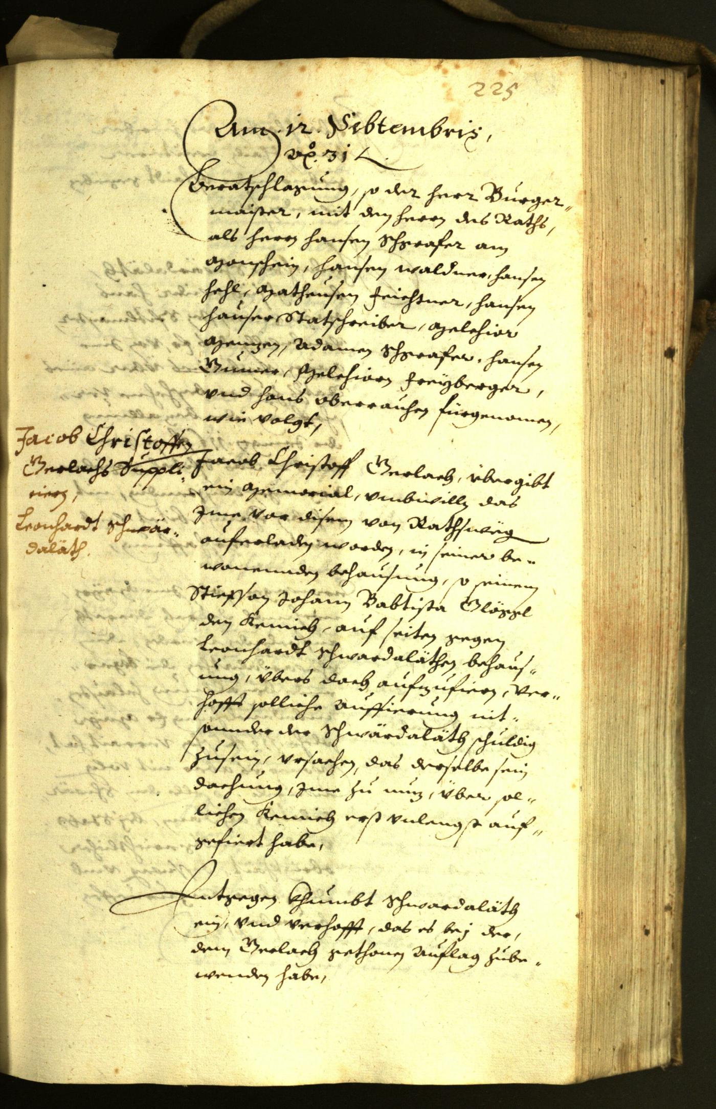 Stadtarchiv Bozen - BOhisto Ratsprotokoll 1631 