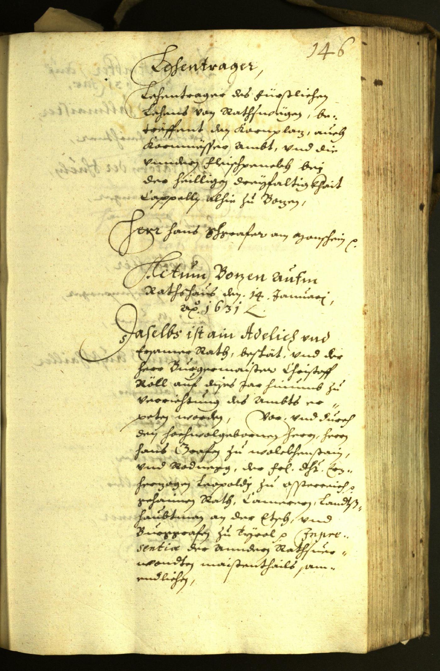 Stadtarchiv Bozen - BOhisto Ratsprotokoll 1631 