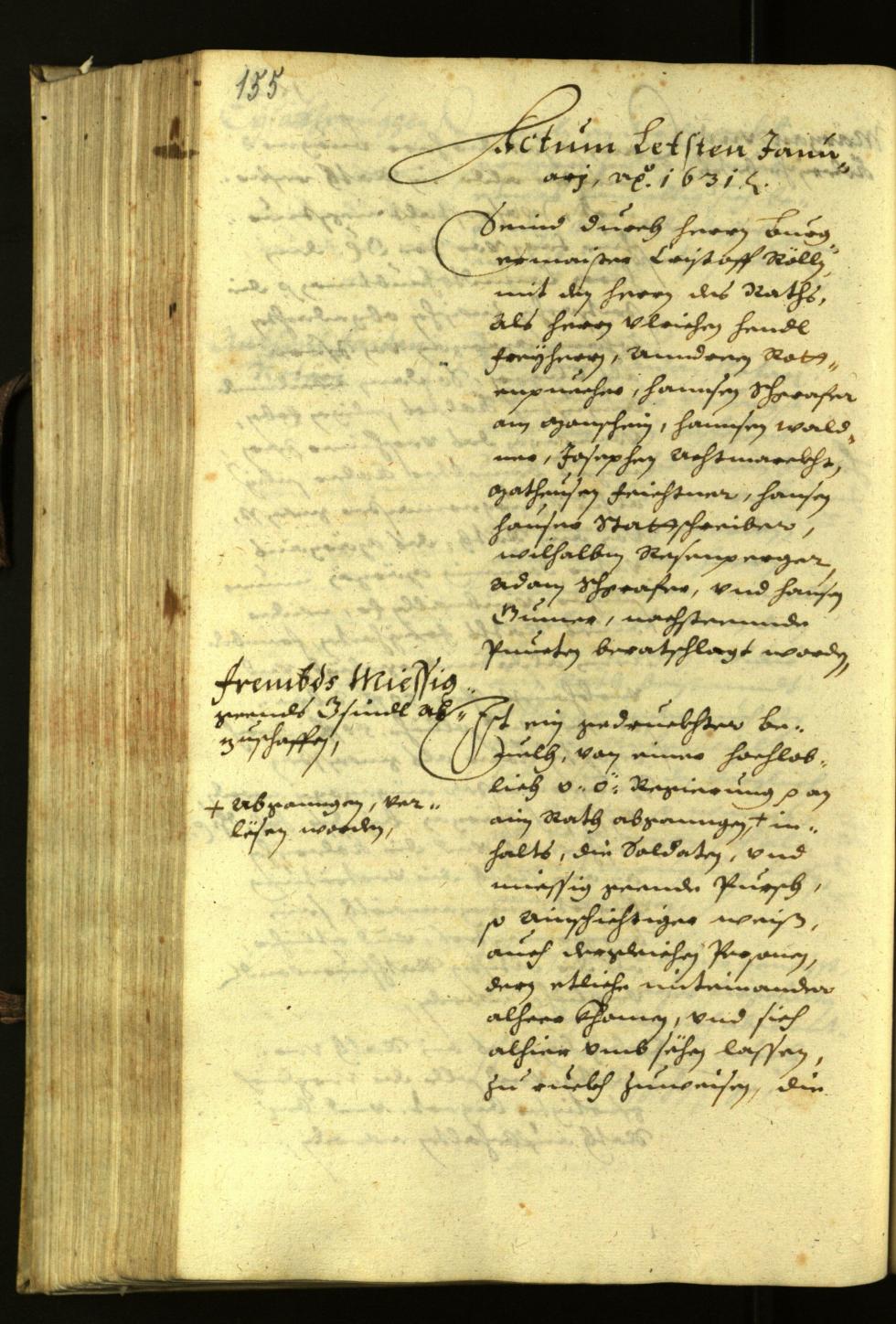 Stadtarchiv Bozen - BOhisto Ratsprotokoll 1631 