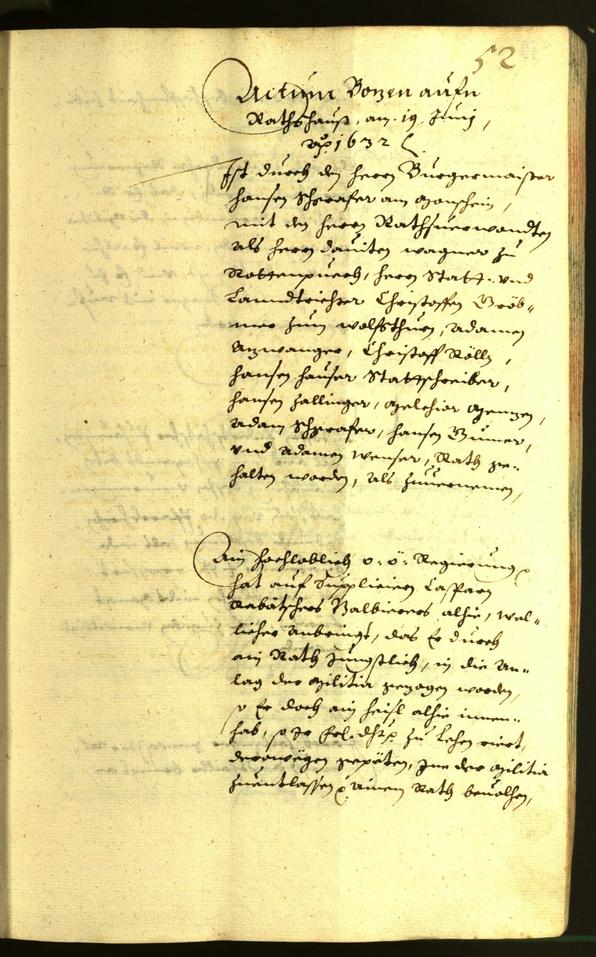 Civic Archives of Bozen-Bolzano - BOhisto Minutes of the council 1632 