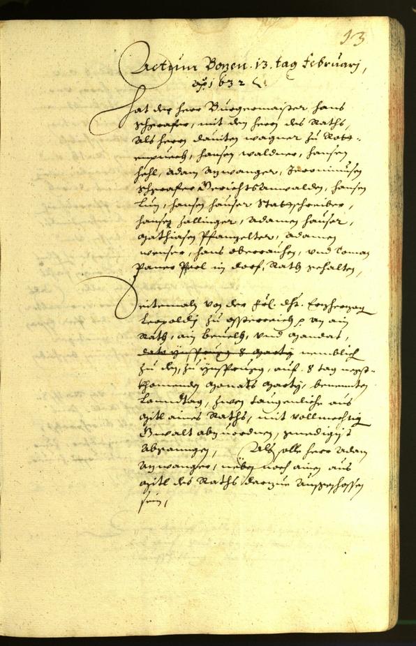 Civic Archives of Bozen-Bolzano - BOhisto Minutes of the council 1632 