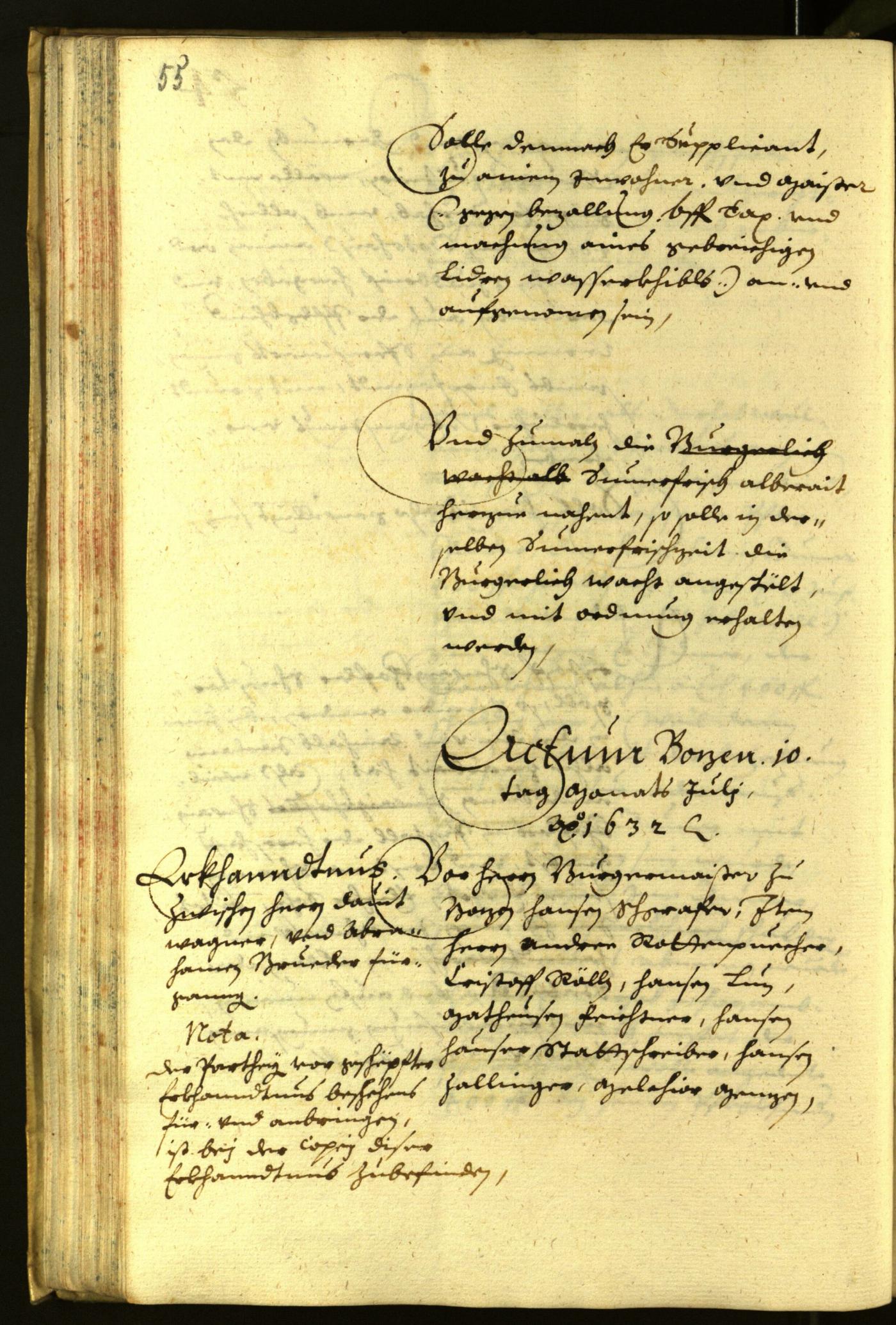 Civic Archives of Bozen-Bolzano - BOhisto Minutes of the council 1632 