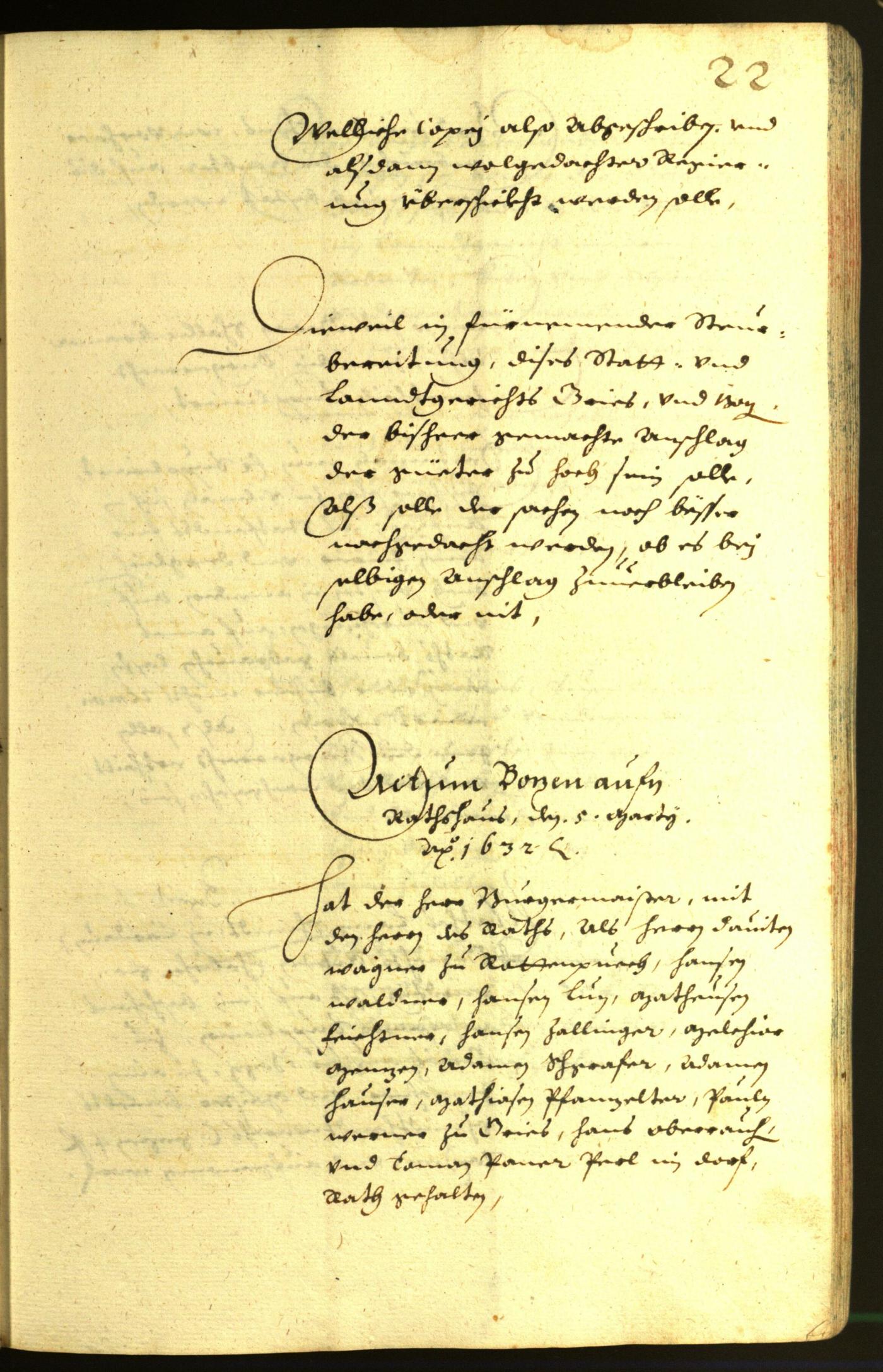 Civic Archives of Bozen-Bolzano - BOhisto Minutes of the council 1632 