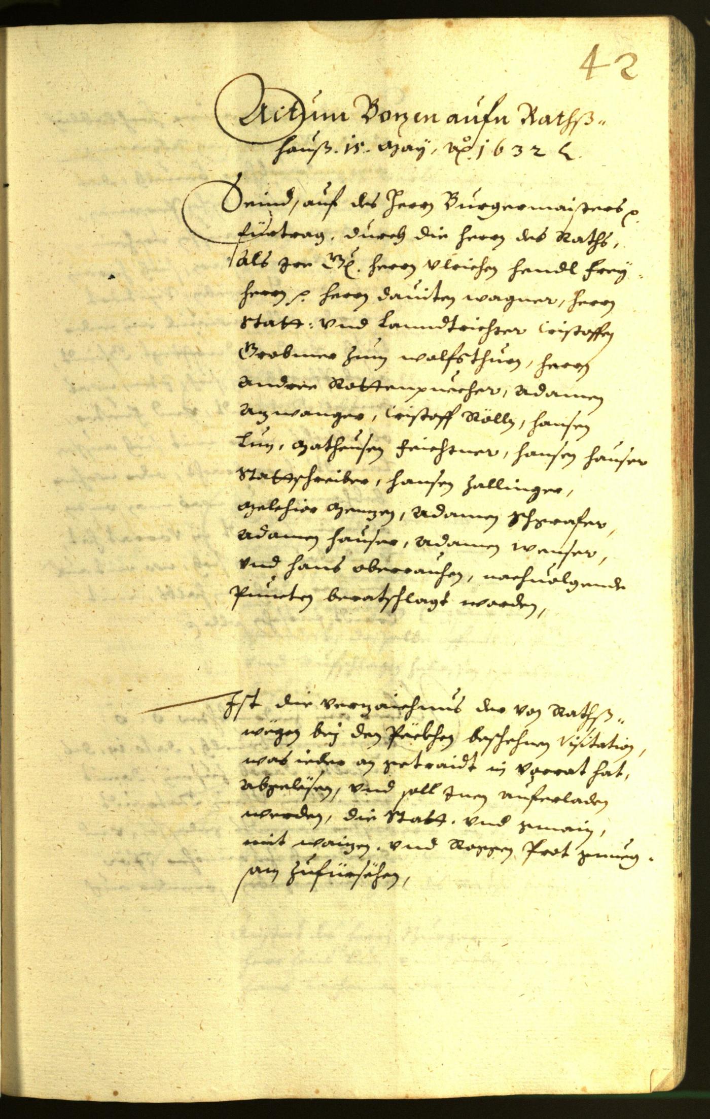 Civic Archives of Bozen-Bolzano - BOhisto Minutes of the council 1632 