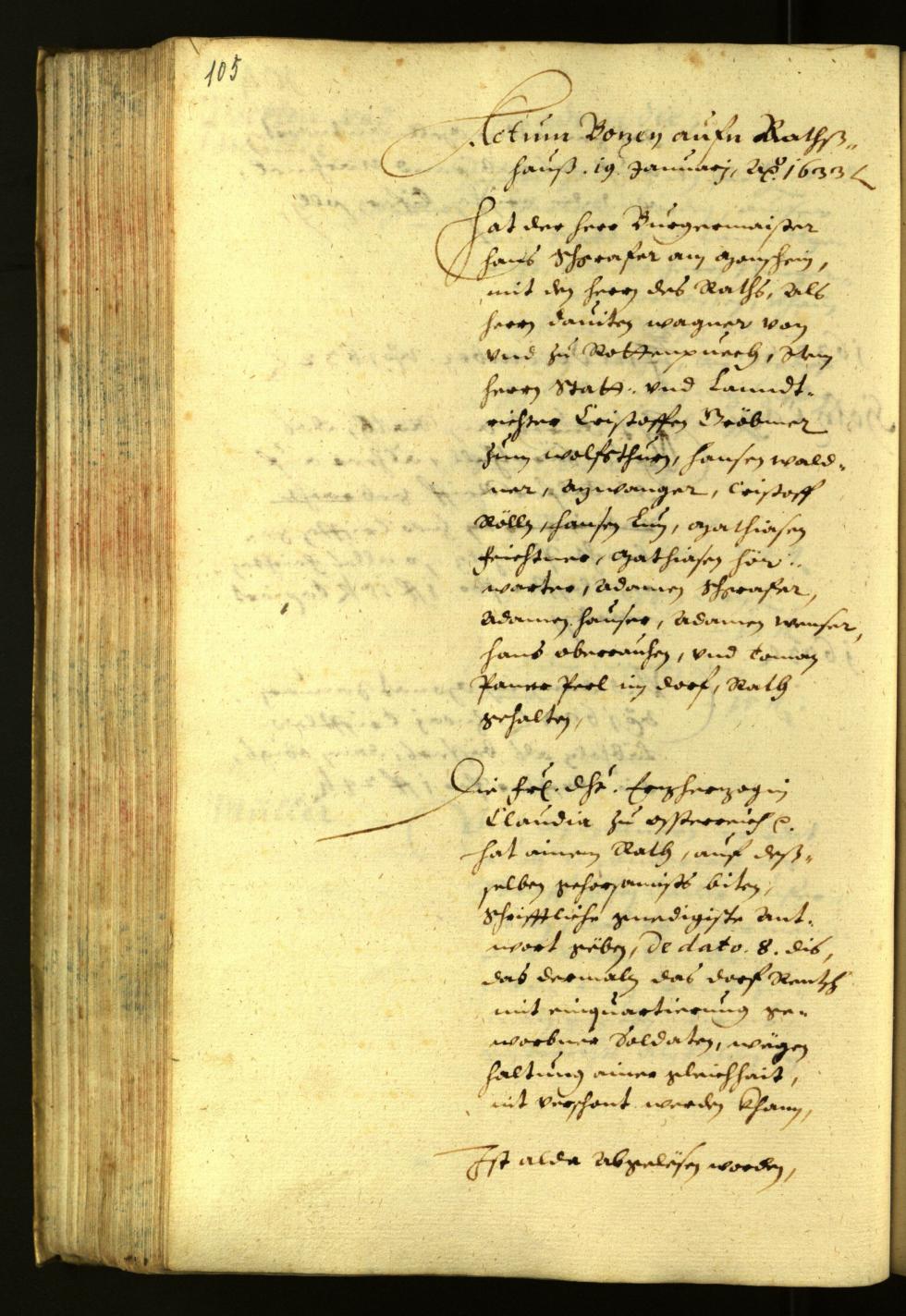 Stadtarchiv Bozen - BOhisto Ratsprotokoll 1632 