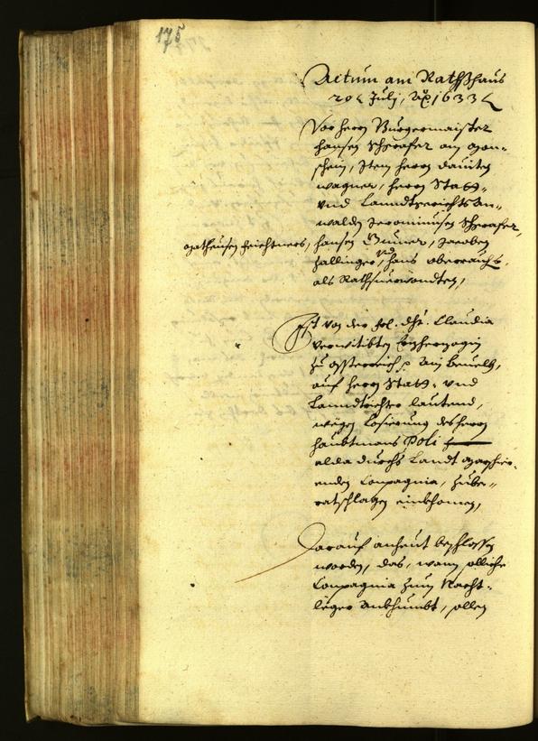 Civic Archives of Bozen-Bolzano - BOhisto Minutes of the council 1633 