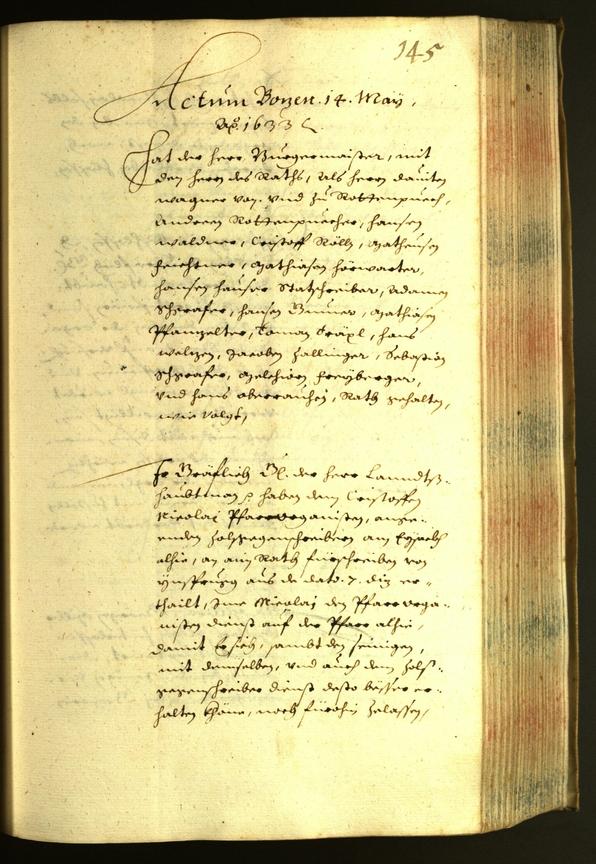 Civic Archives of Bozen-Bolzano - BOhisto Minutes of the council 1633 