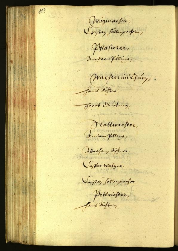 Stadtarchiv Bozen - BOhisto Ratsprotokoll 1633 