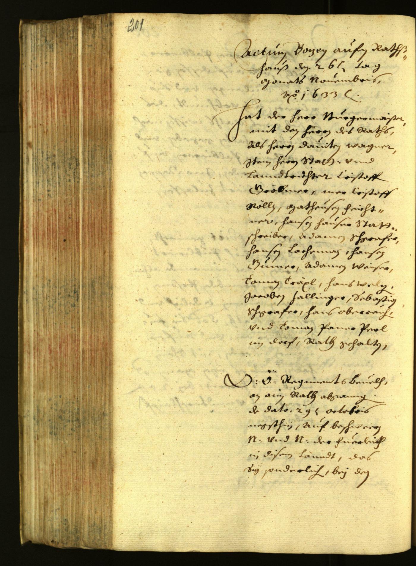 Stadtarchiv Bozen - BOhisto Ratsprotokoll 1633 