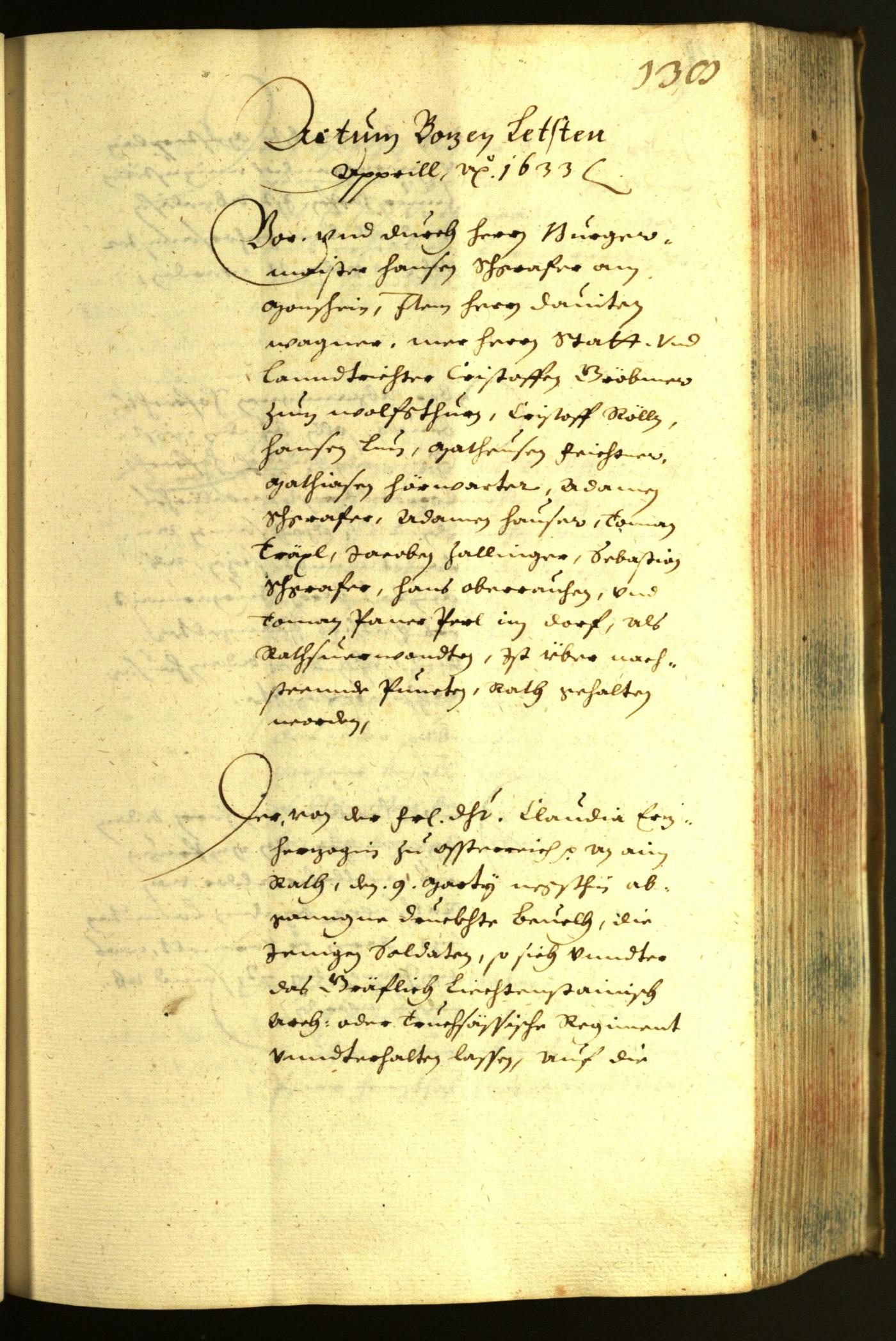 Civic Archives of Bozen-Bolzano - BOhisto Minutes of the council 1633 