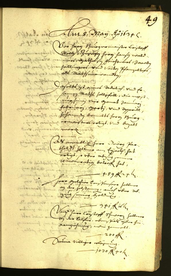 Stadtarchiv Bozen - BOhisto Ratsprotokoll 1634 