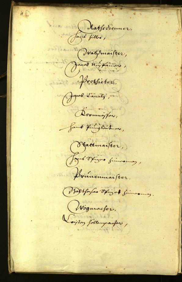 Stadtarchiv Bozen - BOhisto Ratsprotokoll 1634 