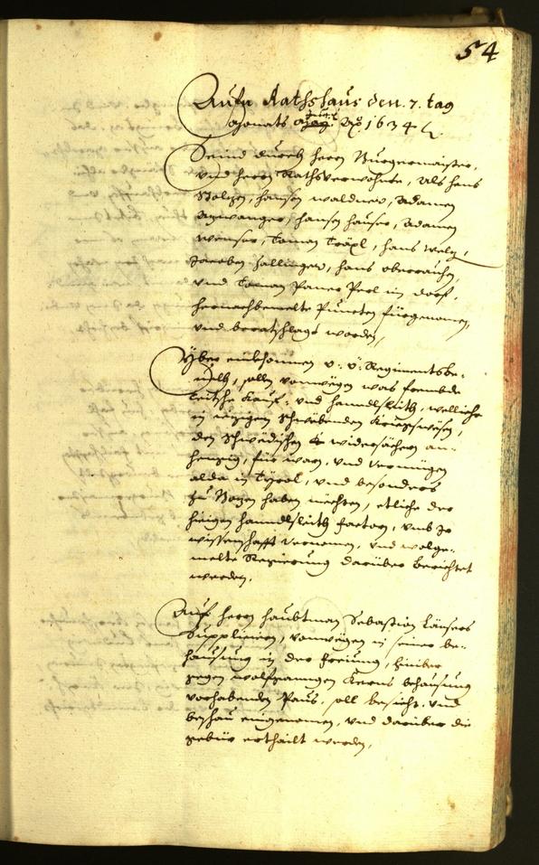 Civic Archives of Bozen-Bolzano - BOhisto Minutes of the council 1634 