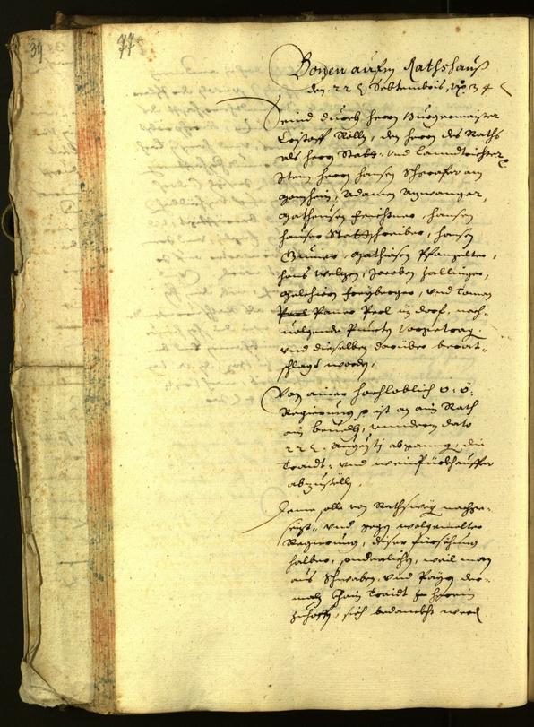 Civic Archives of Bozen-Bolzano - BOhisto Minutes of the council 1634 