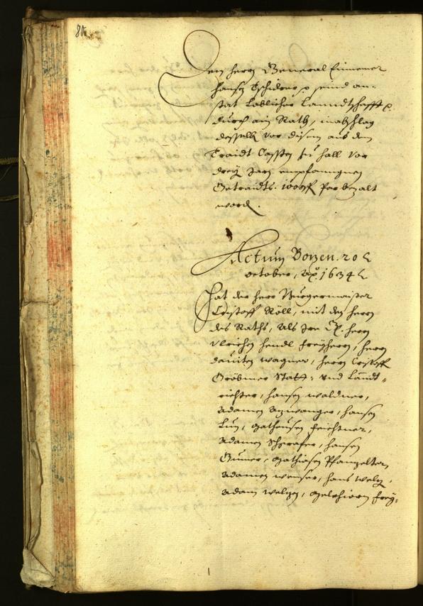 Archivio Storico della Città di Bolzano - BOhisto protocollo consiliare 1634 