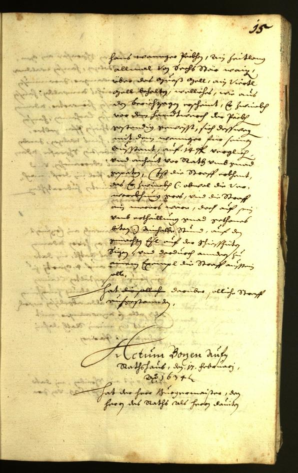 Stadtarchiv Bozen - BOhisto Ratsprotokoll 1634 