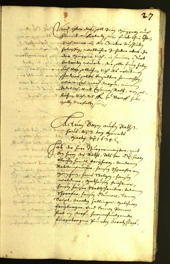 Archivio Storico della Città di Bolzano - BOhisto protocollo consiliare 1634 