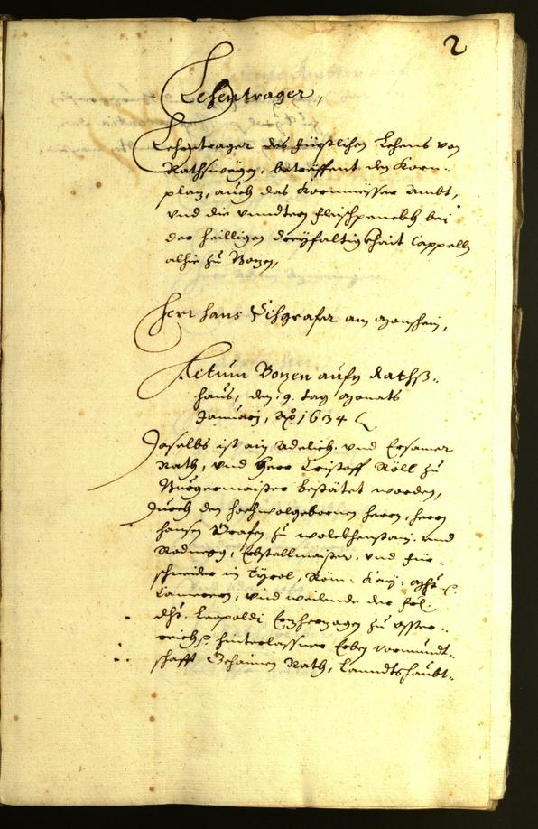 Stadtarchiv Bozen - BOhisto Ratsprotokoll 1634 