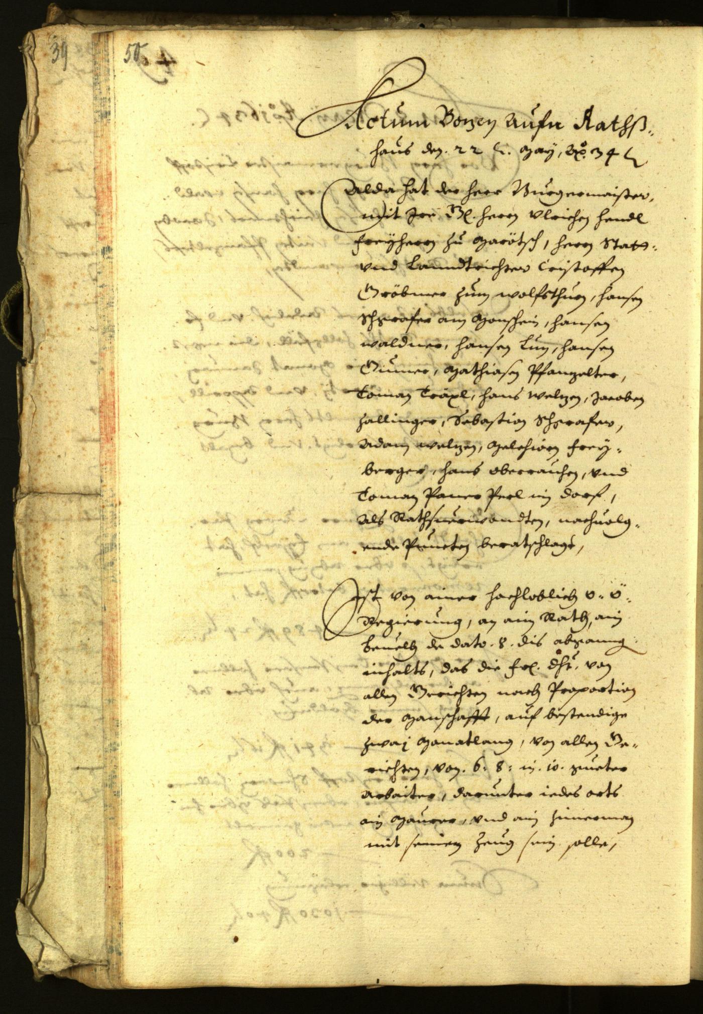 Archivio Storico della Città di Bolzano - BOhisto protocollo consiliare 1634 