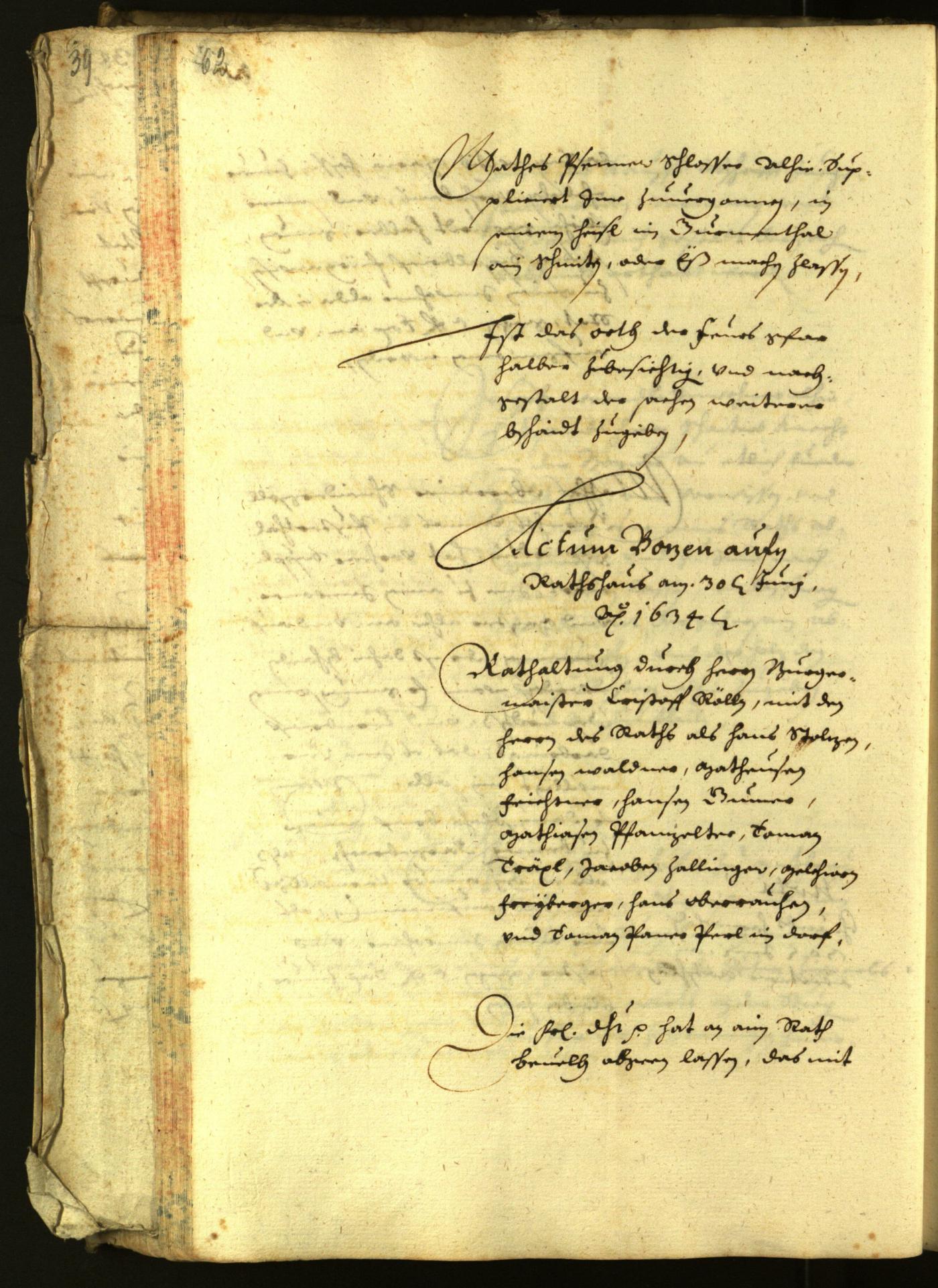 Civic Archives of Bozen-Bolzano - BOhisto Minutes of the council 1634 