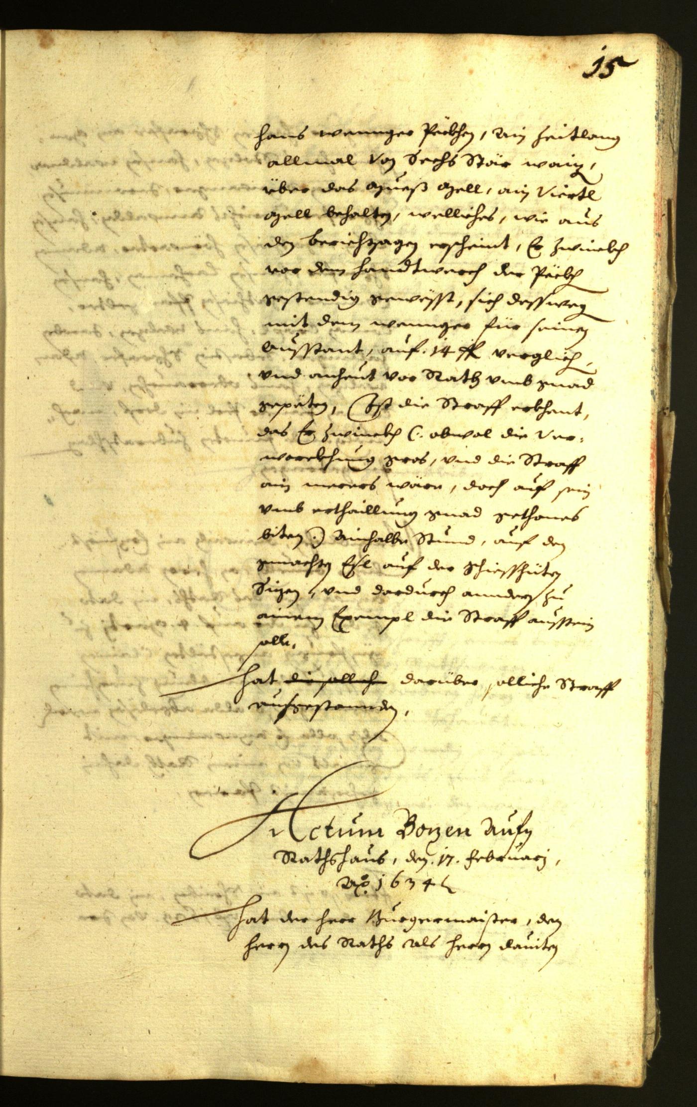 Civic Archives of Bozen-Bolzano - BOhisto Minutes of the council 1634 