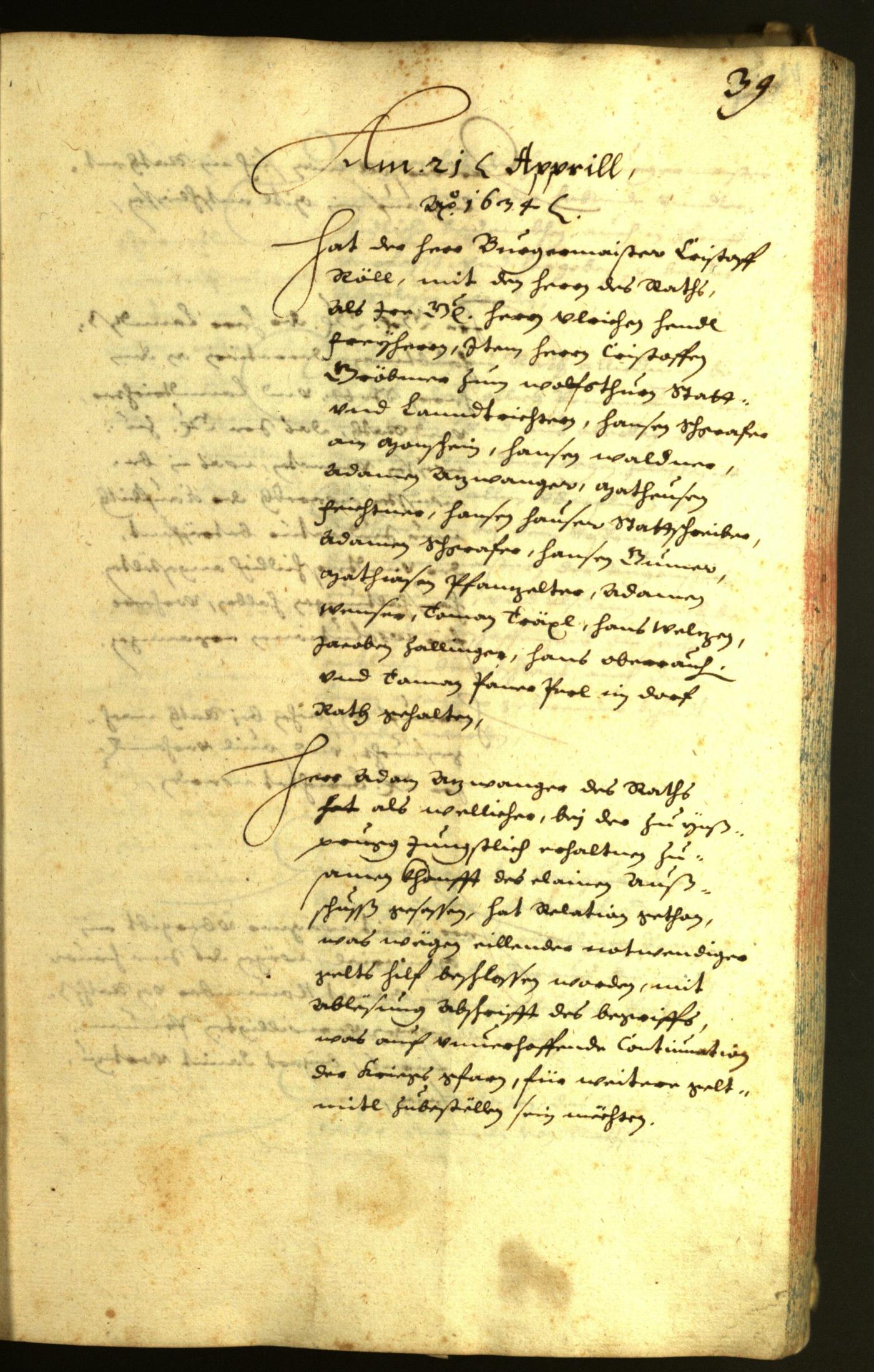 Civic Archives of Bozen-Bolzano - BOhisto Minutes of the council 1634 