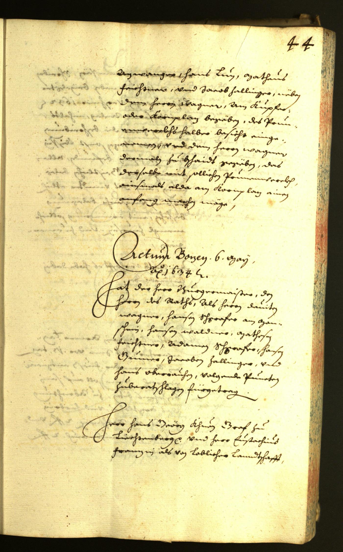 Civic Archives of Bozen-Bolzano - BOhisto Minutes of the council 1634 