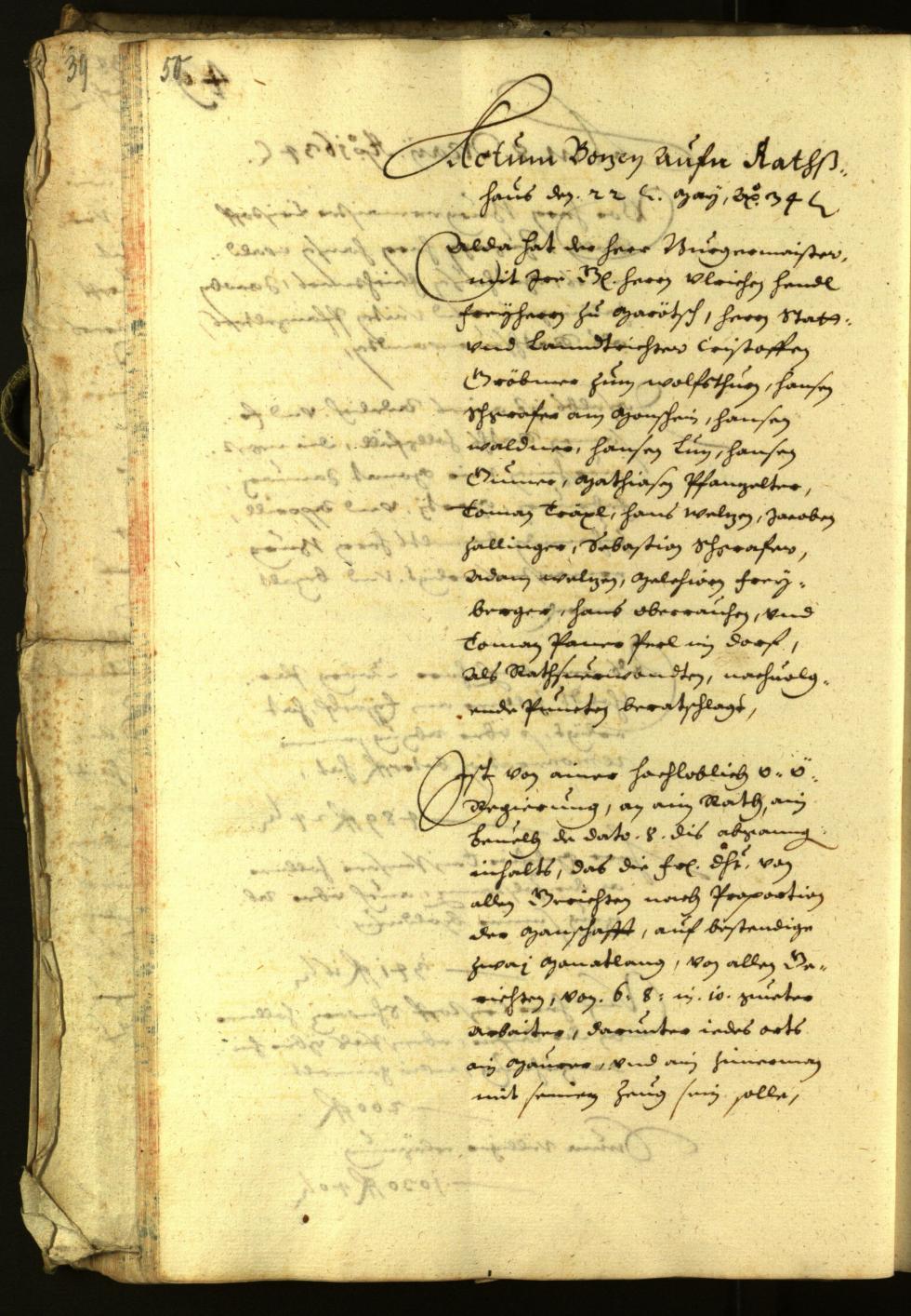 Civic Archives of Bozen-Bolzano - BOhisto Minutes of the council 1634 