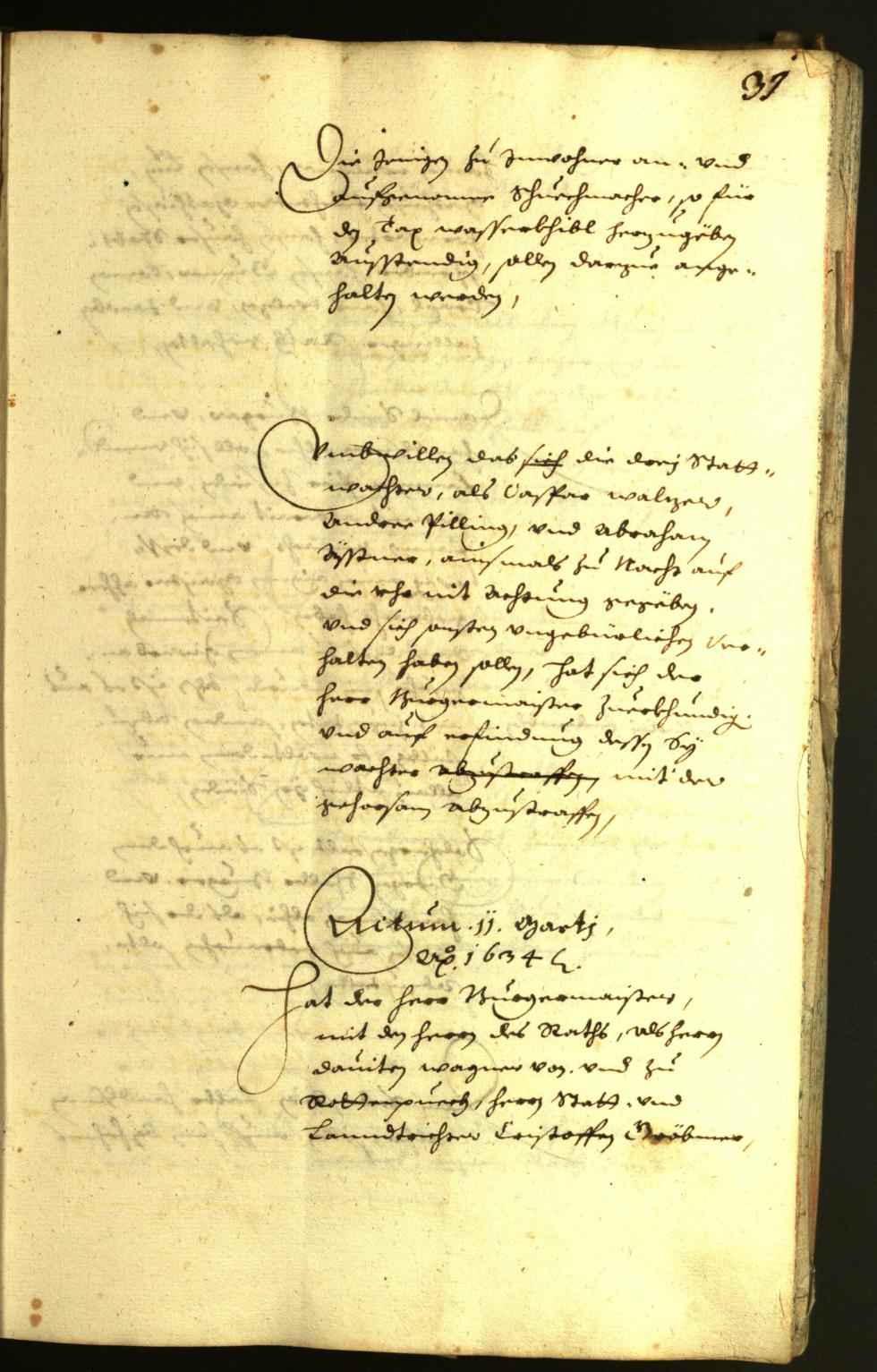 Civic Archives of Bozen-Bolzano - BOhisto Minutes of the council 1634 