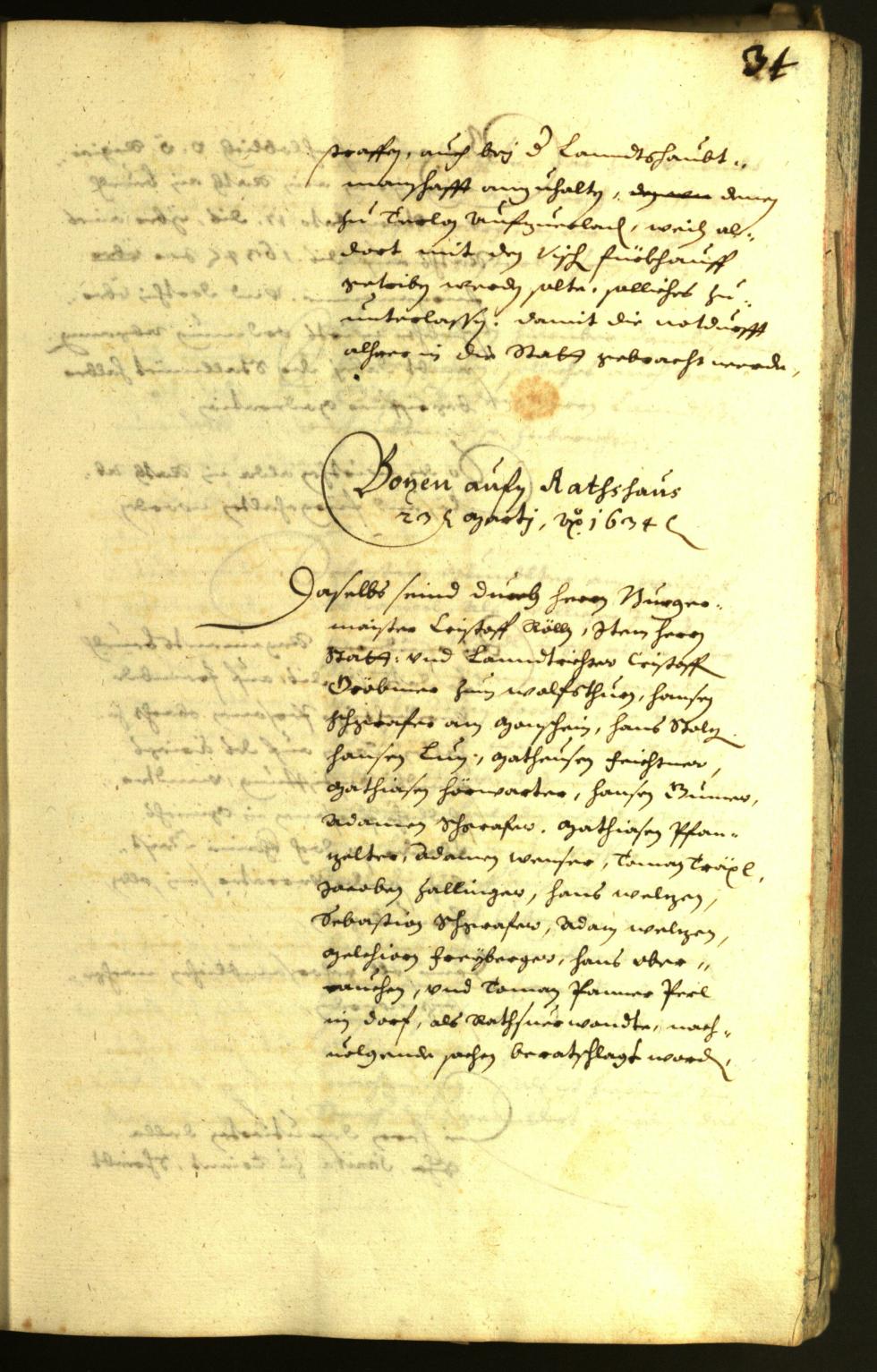 Civic Archives of Bozen-Bolzano - BOhisto Minutes of the council 1634 