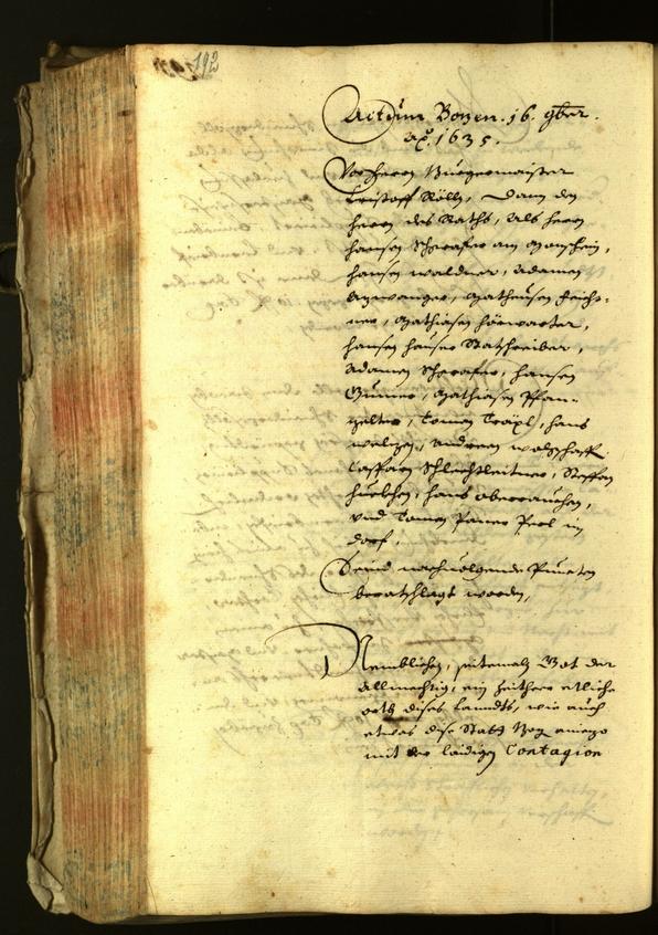 Civic Archives of Bozen-Bolzano - BOhisto Minutes of the council 1635 