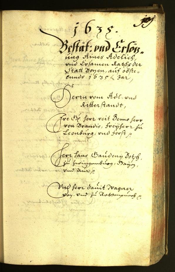 Civic Archives of Bozen-Bolzano - BOhisto Minutes of the council 1635 