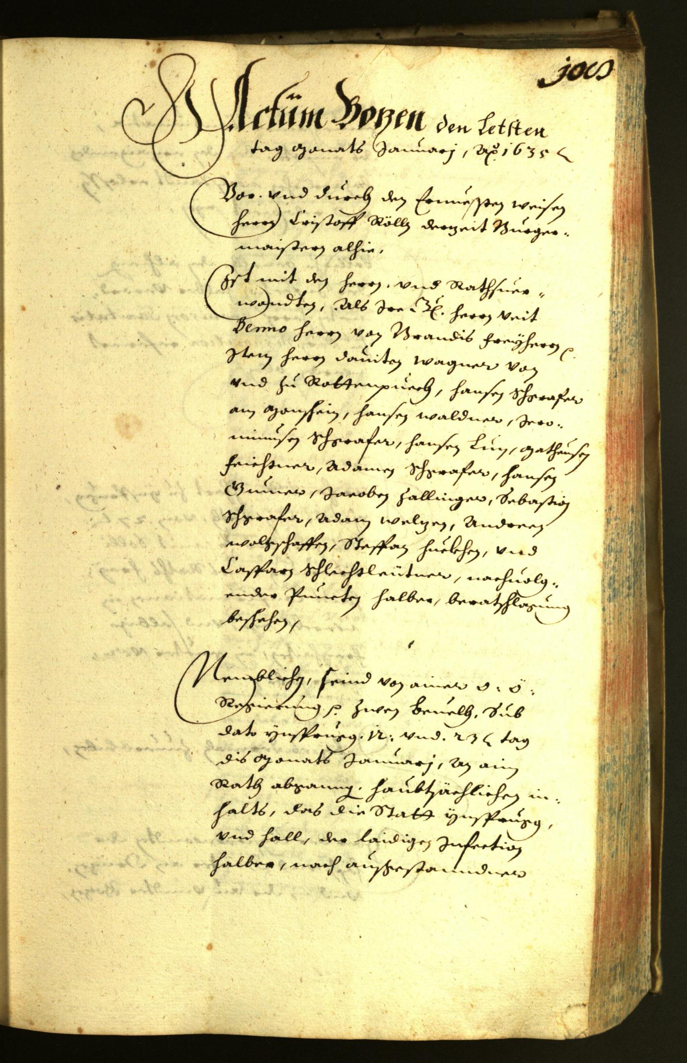 Civic Archives of Bozen-Bolzano - BOhisto Minutes of the council 1635 