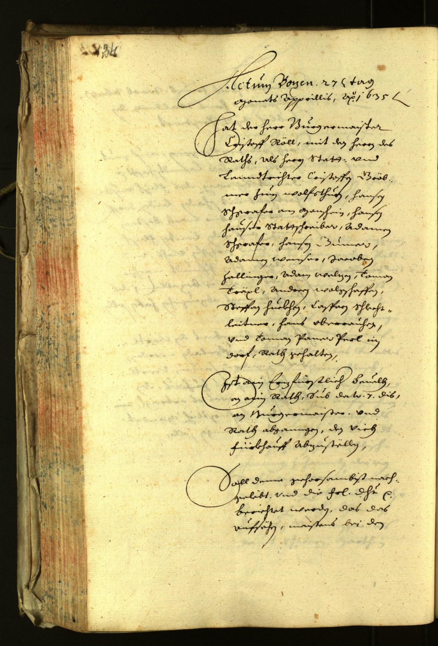 Civic Archives of Bozen-Bolzano - BOhisto Minutes of the council 1635 