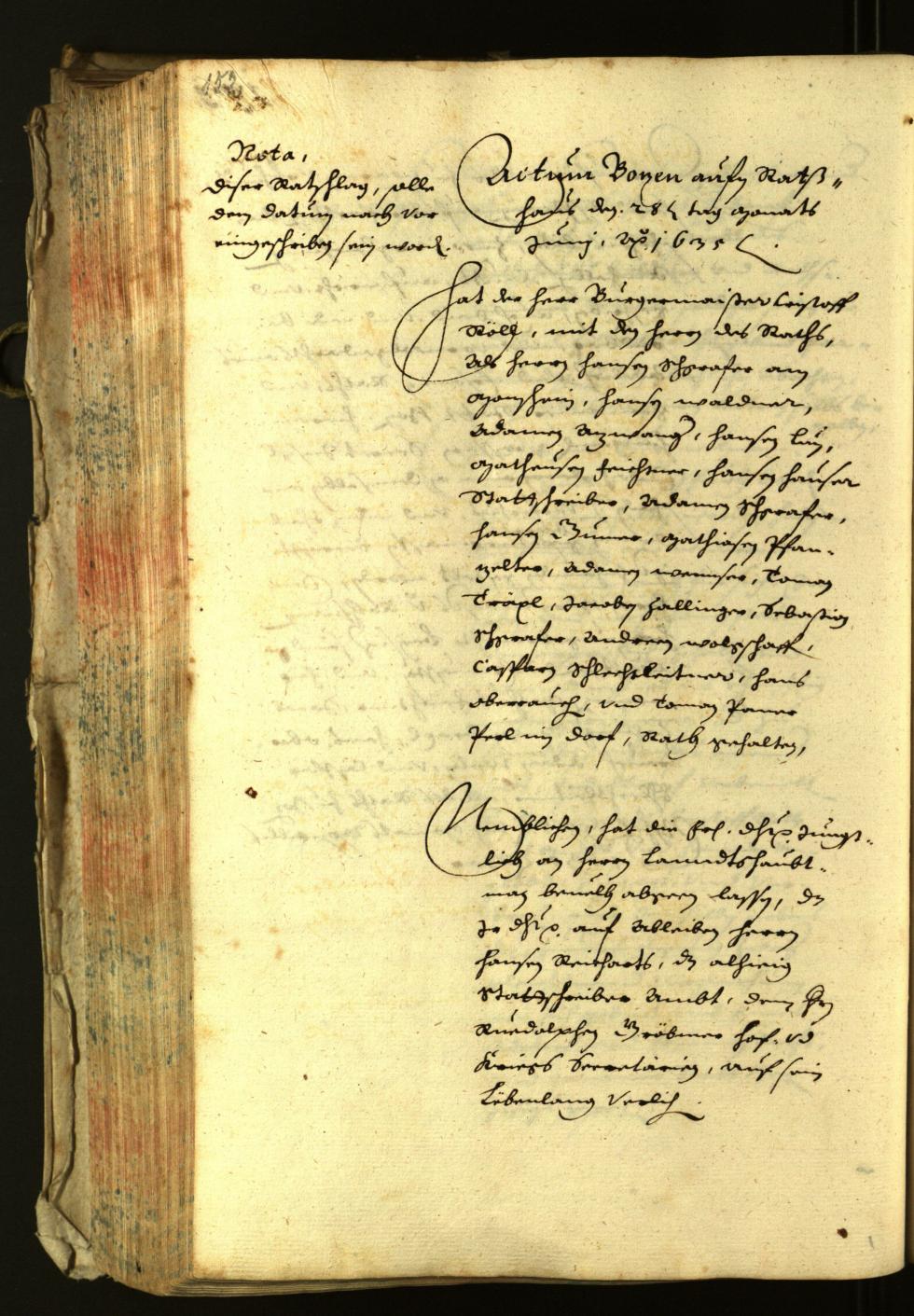 Civic Archives of Bozen-Bolzano - BOhisto Minutes of the council 1635 