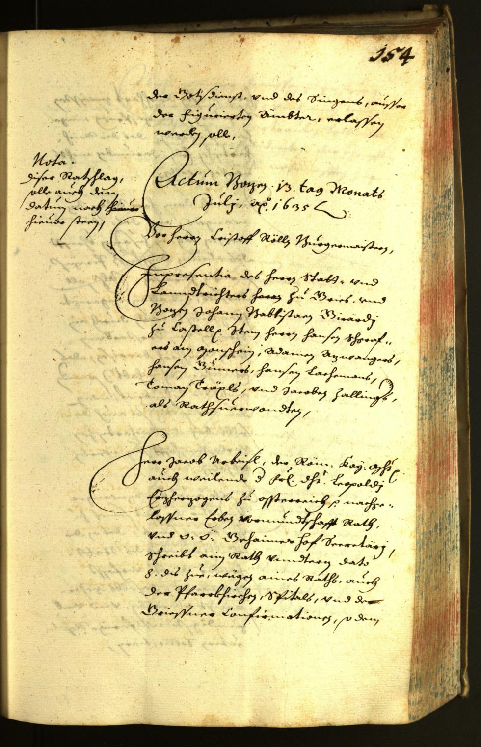 Civic Archives of Bozen-Bolzano - BOhisto Minutes of the council 1635 