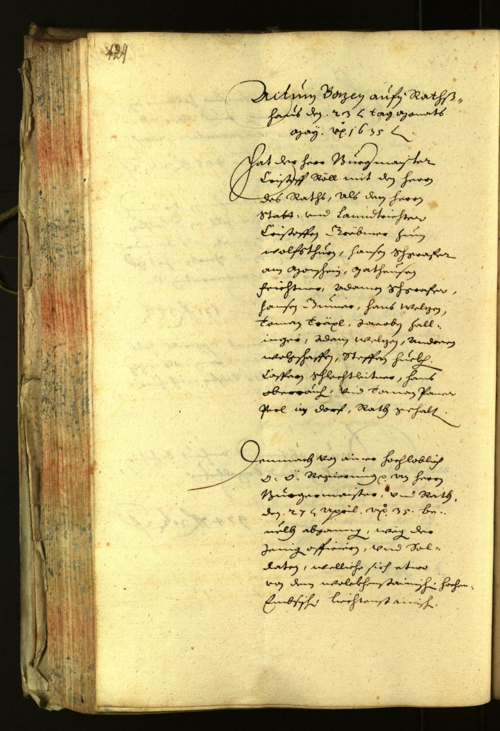 Civic Archives of Bozen-Bolzano - BOhisto Minutes of the council 1635 