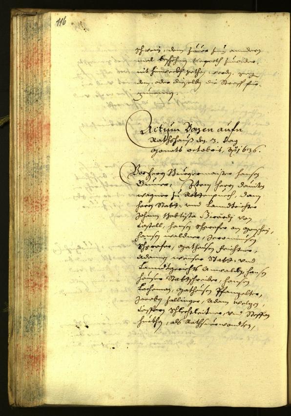 Civic Archives of Bozen-Bolzano - BOhisto Minutes of the council 1636 