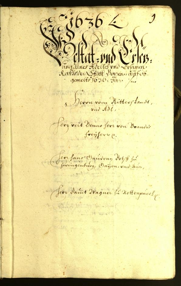 Civic Archives of Bozen-Bolzano - BOhisto Minutes of the council 1636 