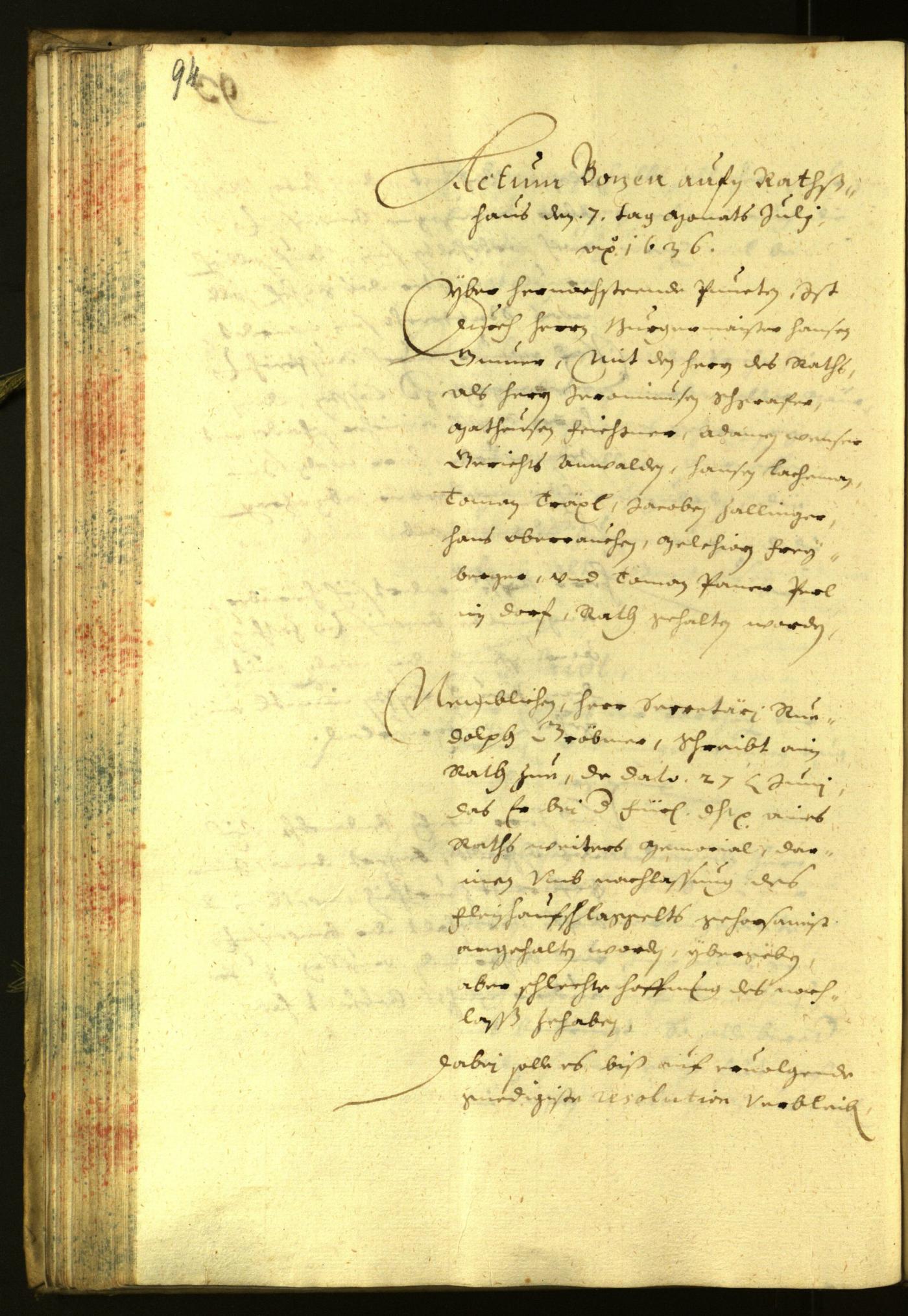 Civic Archives of Bozen-Bolzano - BOhisto Minutes of the council 1636 